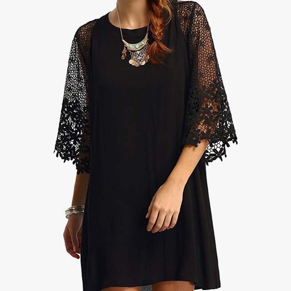 NWOT 🌸 SM Crewneck Half Sleeve Chiffon Tunic